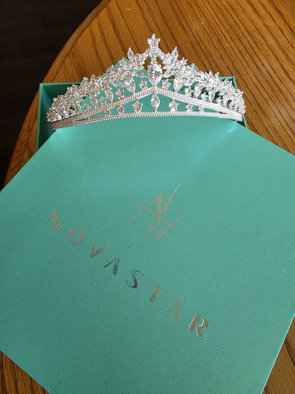 NOVASTAR Her Silver Crown for Women Princess Cubic Z
